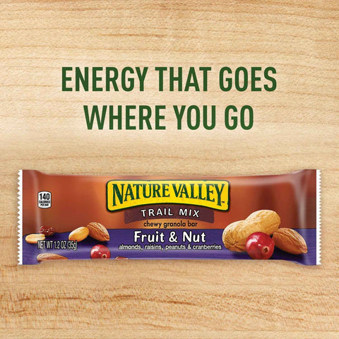 Nature Valley Chewy Fruit and Nut Granola Bars, Trail Mix, 6 Ct, 7.4 oz (Pack of 12)