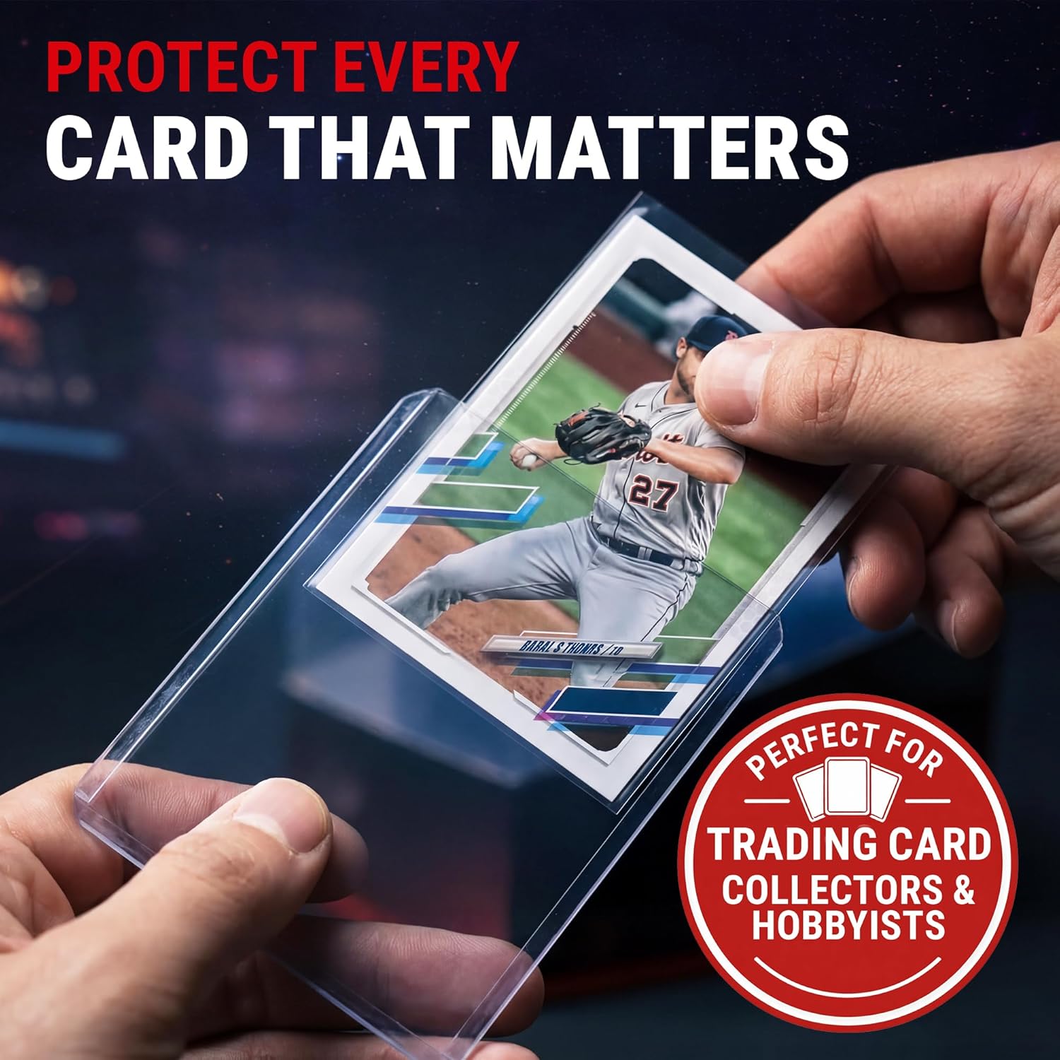 Ultra Pro 3" x 4" Clear Regular Toploaders & Card Sleeves Bundle, 100 Pack
