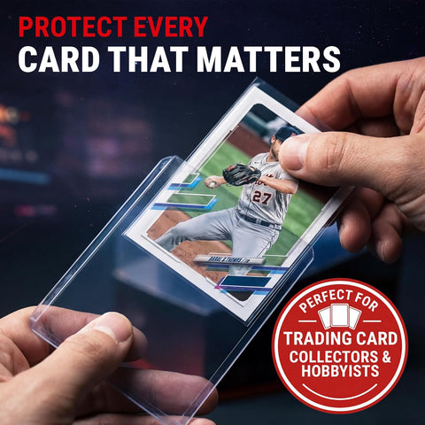 Ultra Pro 3" x 4" Clear Regular Toploaders & Card Sleeves Bundle, 100 Pack