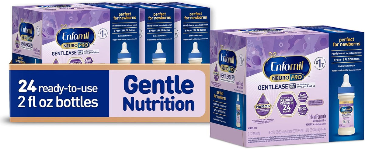 Enfamil NeuroPro Gentlease Ready-to-Feed Baby Formula, 2 Fl Oz, 24 CT