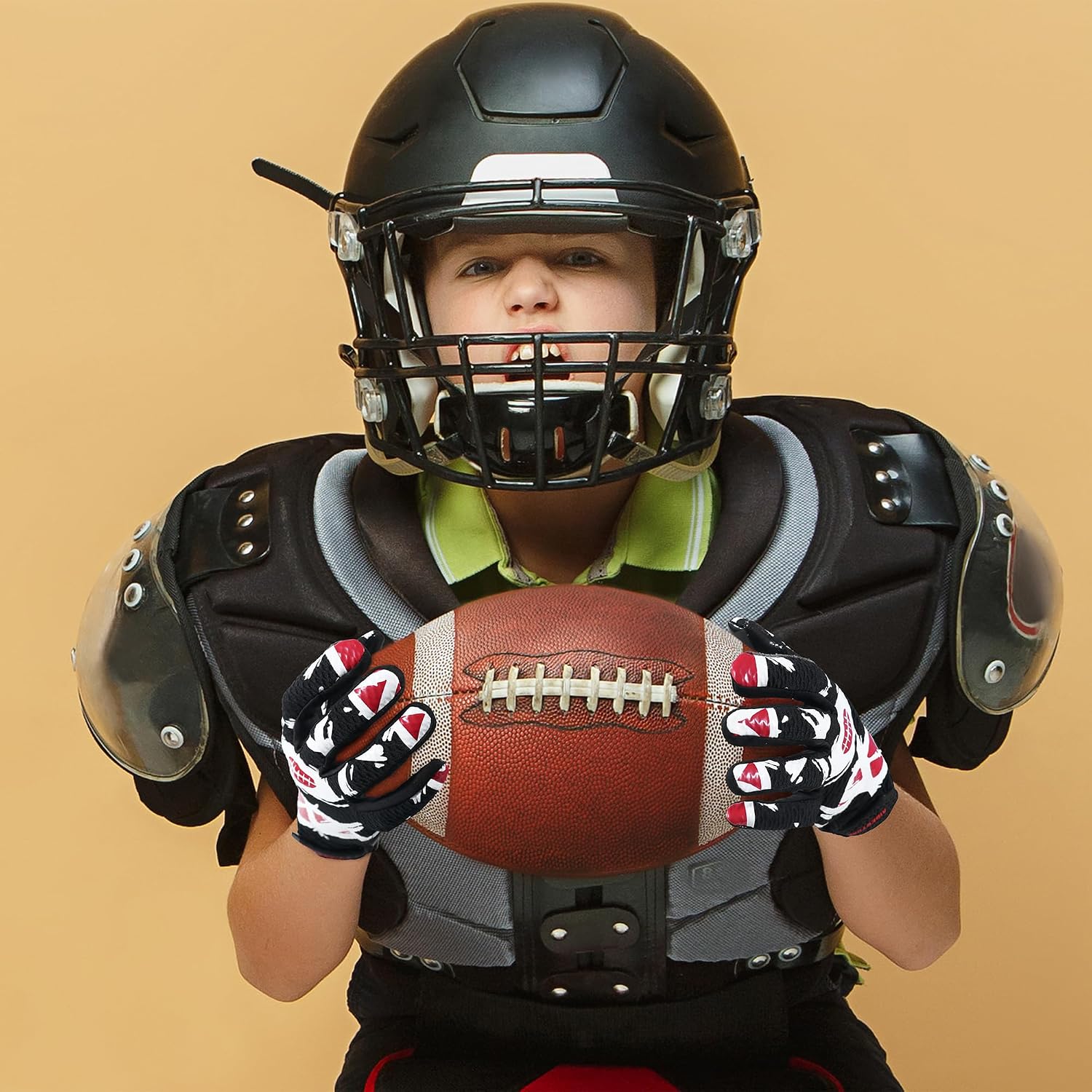 AIGEVTURE Youth Football Gloves Kids Receiver Gloves Sticky Football Gloves for Boys Girls