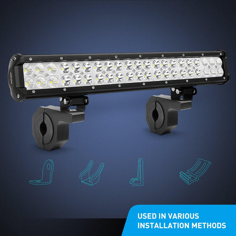 Nilight 2 Pack Off Road LED Light Mount Bracket, Horizontal Tube Clamp