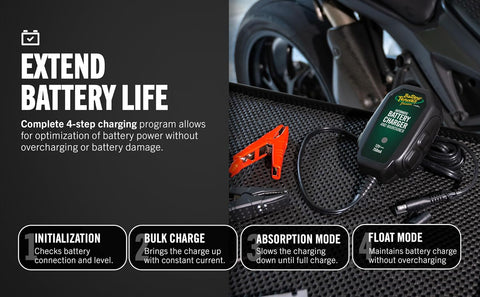 Battery Tender Junior 12V, 750mA Charger and Maintainer: Automatic 12V Powersports for Motorcycle, ATVs, and More - Smarter Than a Trickle Charger - 021-0123
