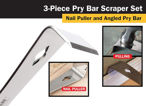 Titan 17007 3-Piece Stainless Steel Pry Bar Scraper Set