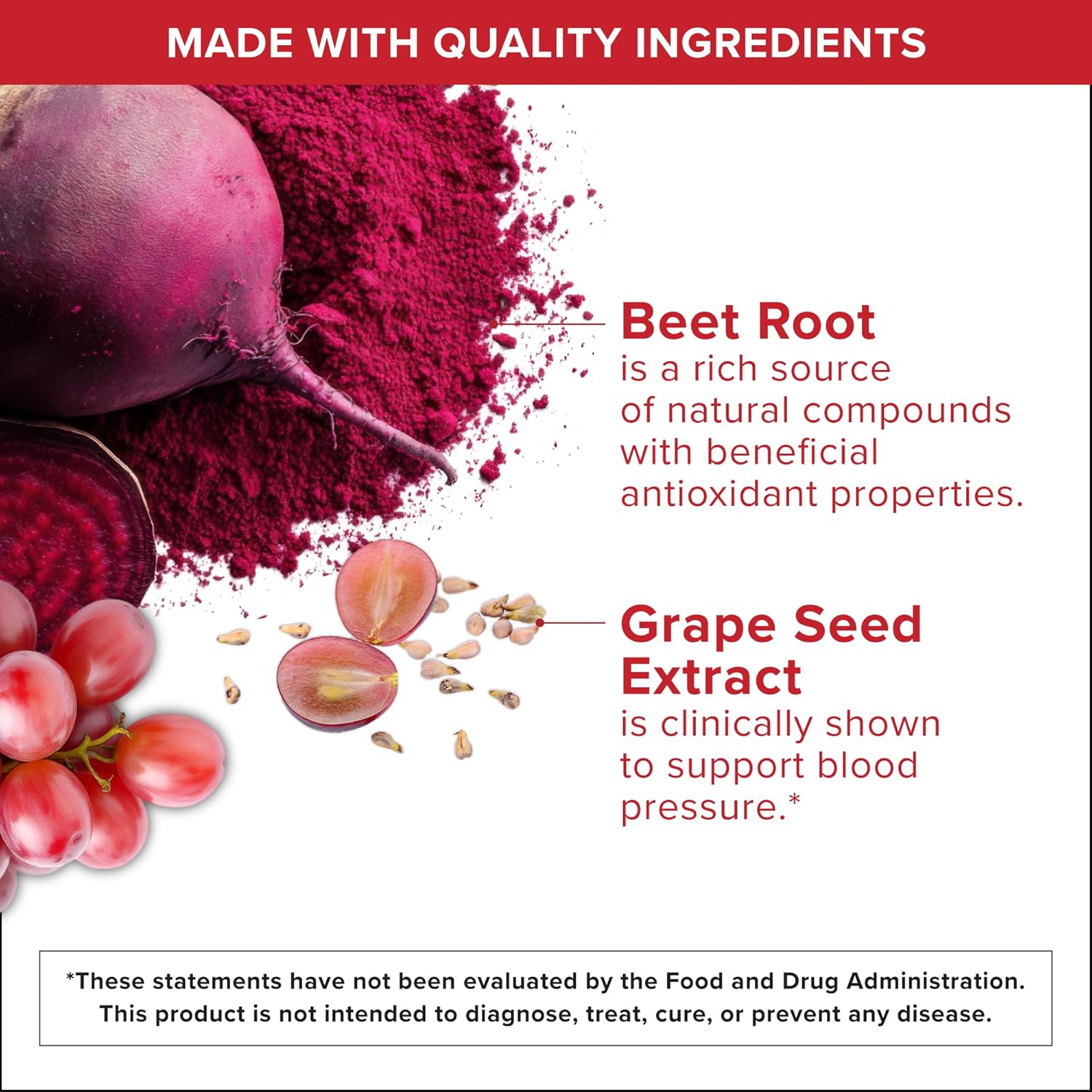 Qunol 3-in-1 Beet Roots Capsules with CoQ10, Blood Pressure Support, 120ct | Supports Healthy Blood Circulation & Heart Healthy Energy, From the #1 Brand of CoQ10, Vegetarian, No Synthetic Dyes