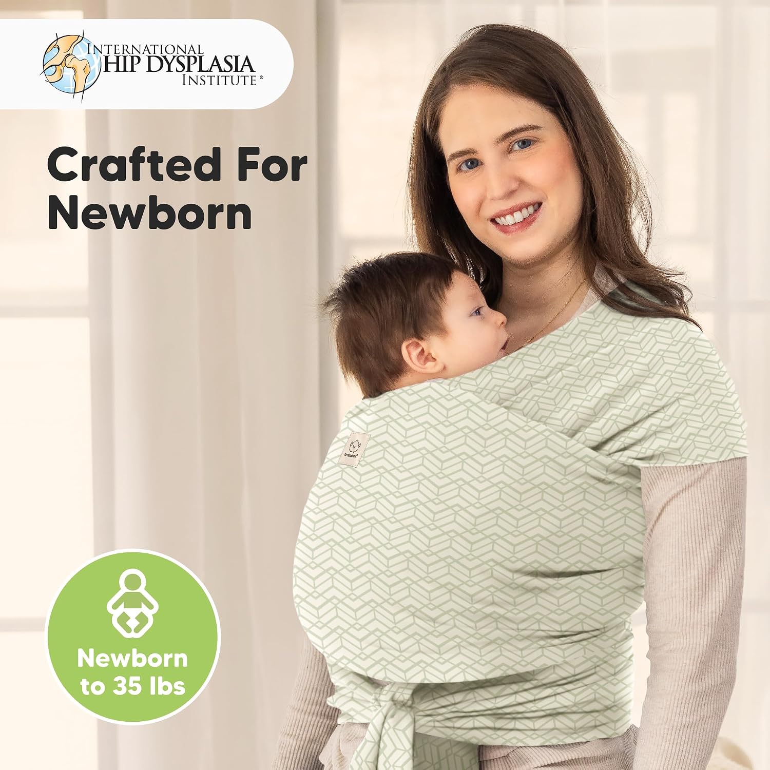 KeaBabies Baby Wrap Carrier, All in 1 Original Baby Carrier, Chevron Maze