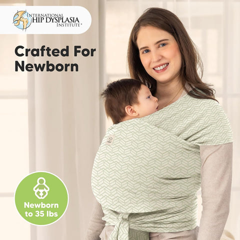 KeaBabies Baby Wrap Carrier, All in 1 Original Baby Carrier, Chevron Maze