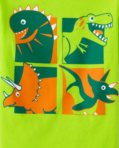 The Children's Place Baby Boys' and Toddler Dino,Animals,Sharks Short Sleeve Graphic T-Shirts,3 Pack