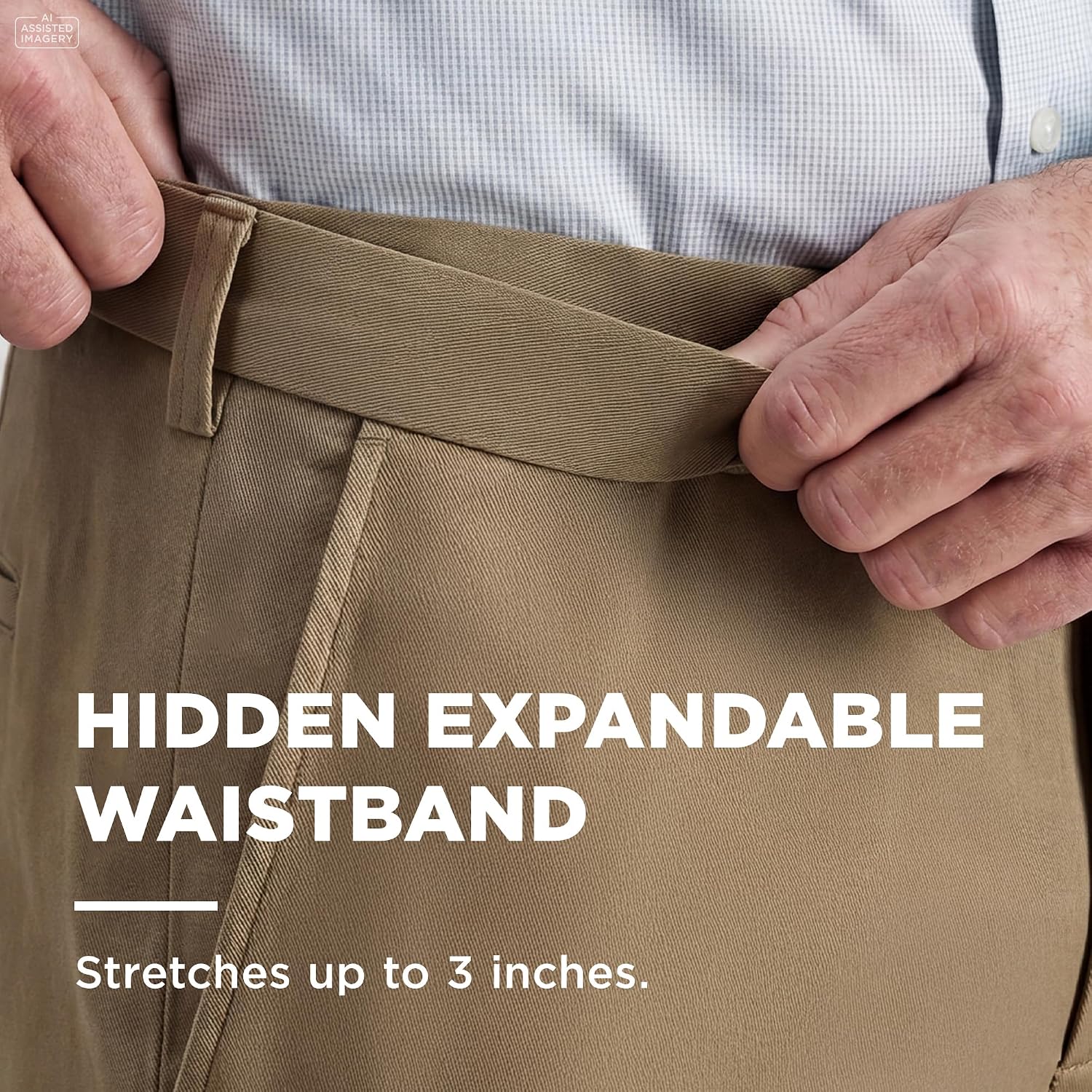 Haggar Men's Classic Fit Premium No Iron Khaki Pant