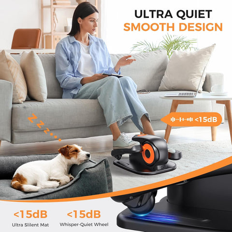 GUGTTR Under Desk Elliptical Machine, Low Impact Leg Exerciser for Seniors