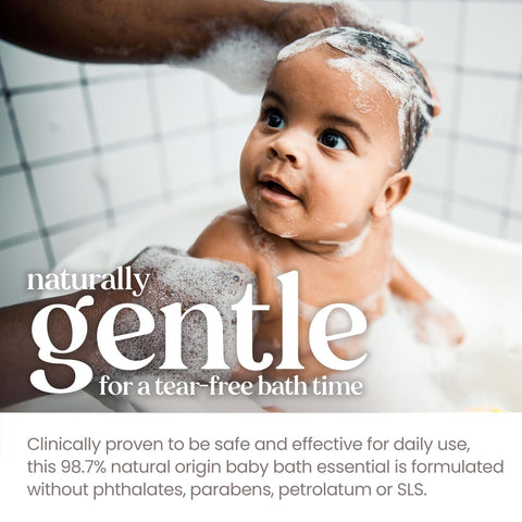 Burt's Bees Baby Shampoo and Baby Wash Refill, Original, Plant-Based Formula, Tear-Free, Pediatrician-Tested, Natural Origin, Gently Cleans Sensitive Skin and Hair, 33.8 Fl Oz