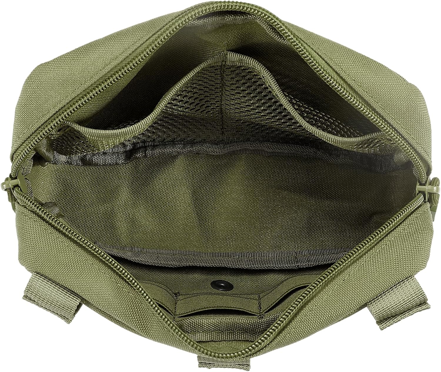 FRTKK Tactical Molle Admin Pouch Utility Laser Cut EDC Tool Pouch Bag Horizontal Modular Pouches Include US Flag Patch and Keychain