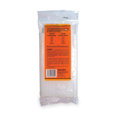 Gorilla Hot Glue Sticks, Clear, Full Size, 8" x 0.43", 20 Count