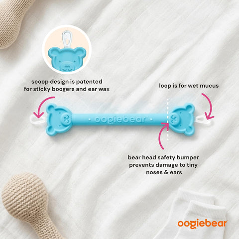 oogiebear Baby Nose & Ear Picker, Safe Booger Remover Tool, 1 Piece, Blue