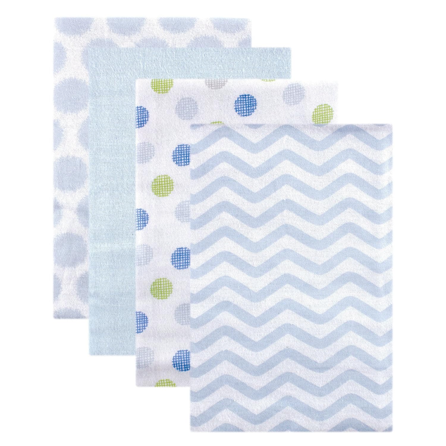 Luvable Friends Unisex Baby Cotton Flannel Receiving Blankets, Abc 4-Pack, One Size