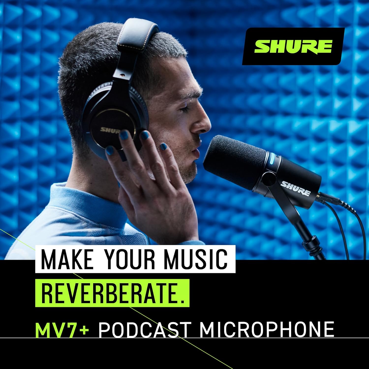Shure MV7+ USB-C & XLR Podcast Dynamic Microphone - Black