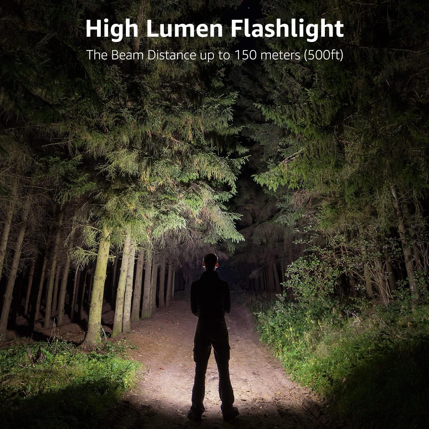Lepro Lighting Ever LED Flashlight, High Lumens Waterproof Adjustable Focus