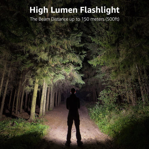 Lepro Lighting Ever LED Flashlight, High Lumens Waterproof Adjustable Focus