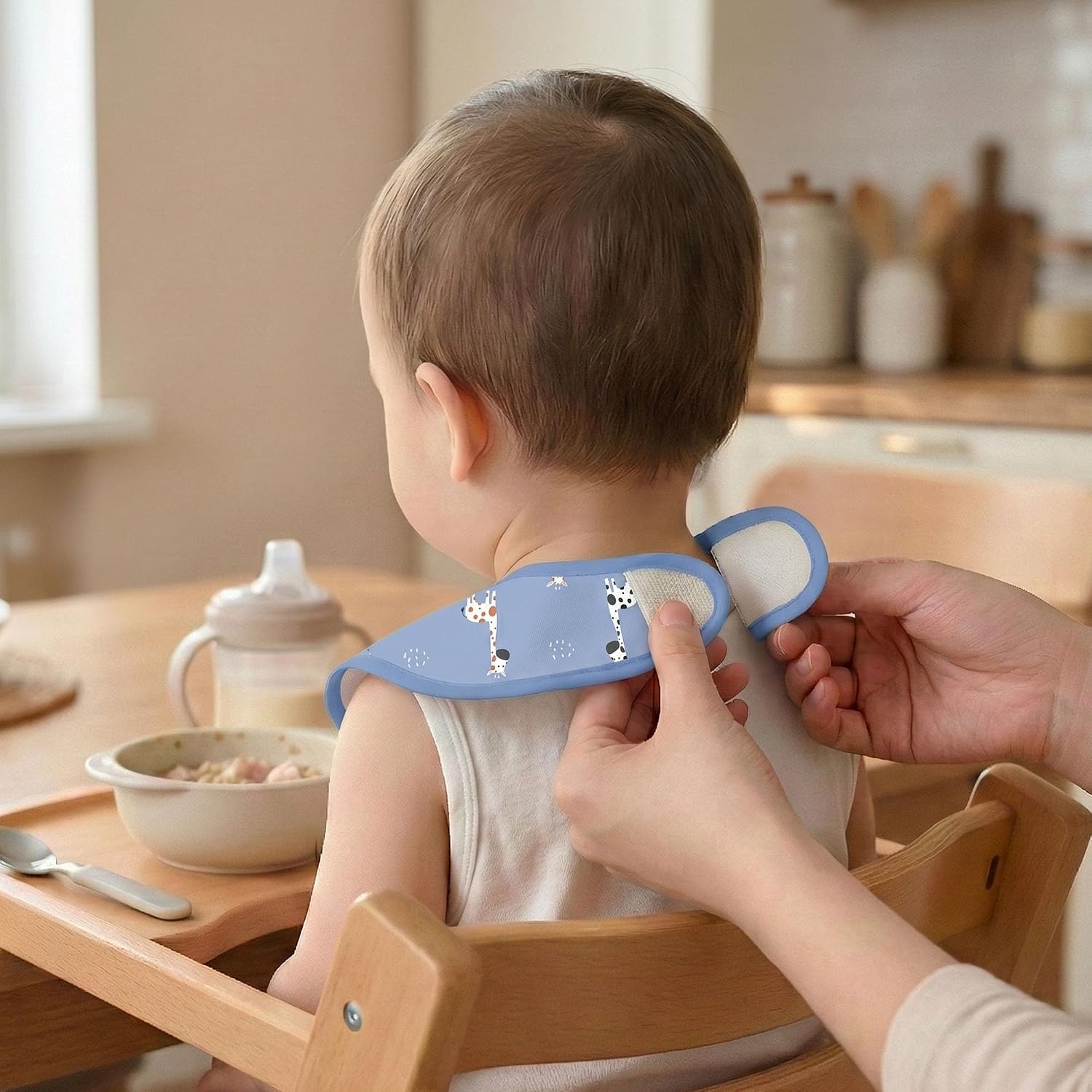 3 Pack Waterproof Baby Bibs for Eating, Mess Proof Feeding Bib