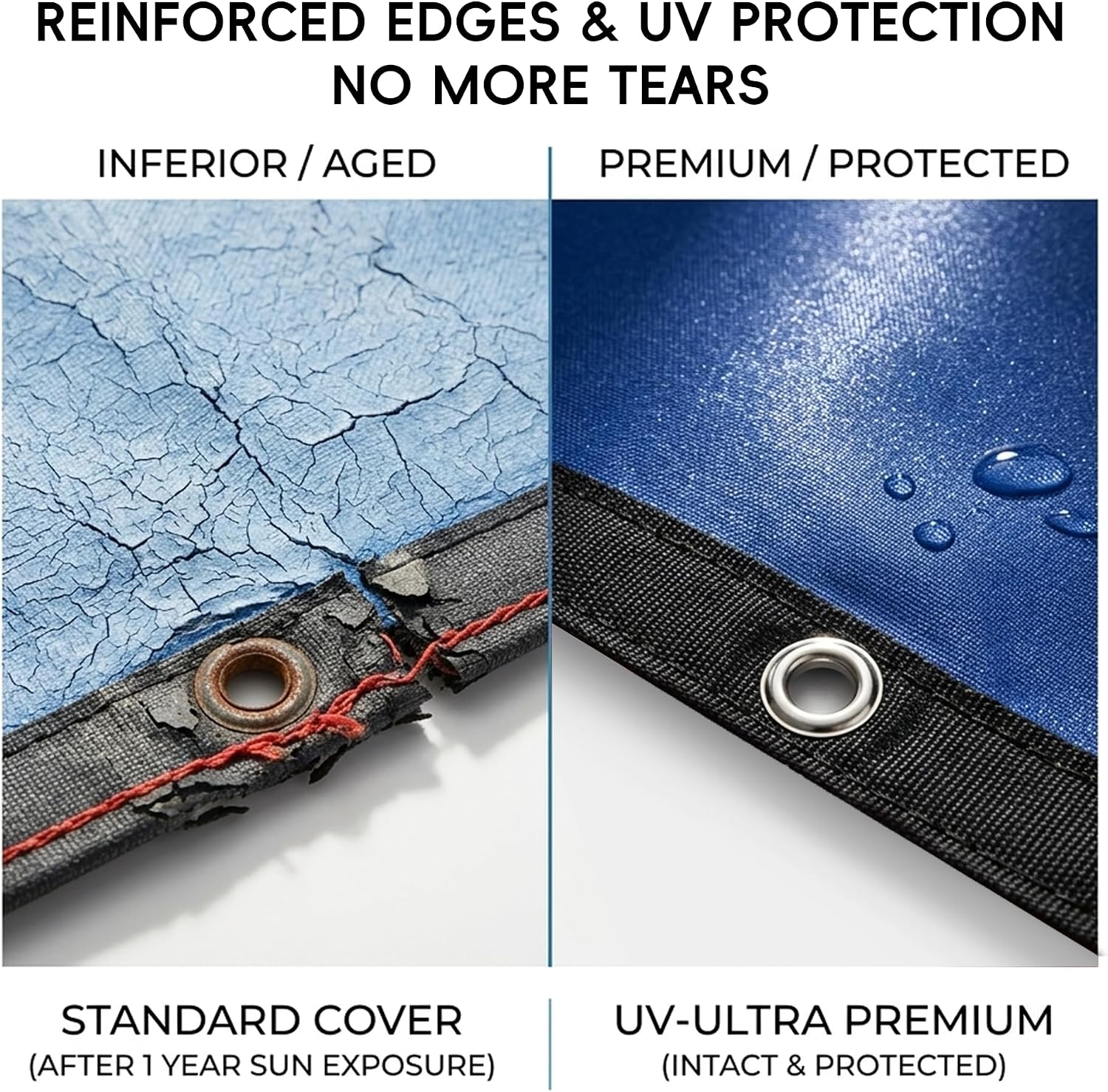 [Heavy-Duty] PoolTrivo 24ft Pool Covers for Above Ground Pools Blue