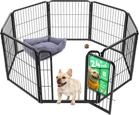 FXW Homeplus Indoor Dog Playpen, 24" H, 8 Panels, for Puppies & Small Dogs