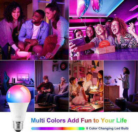 Ambimall 64'' Floor Lamps for Living Room with Remote Control and RGB + Stepless Dimmable Colors Temperature & Brightness, 9W Smart Bulb Included(White Shade & Black Pole)