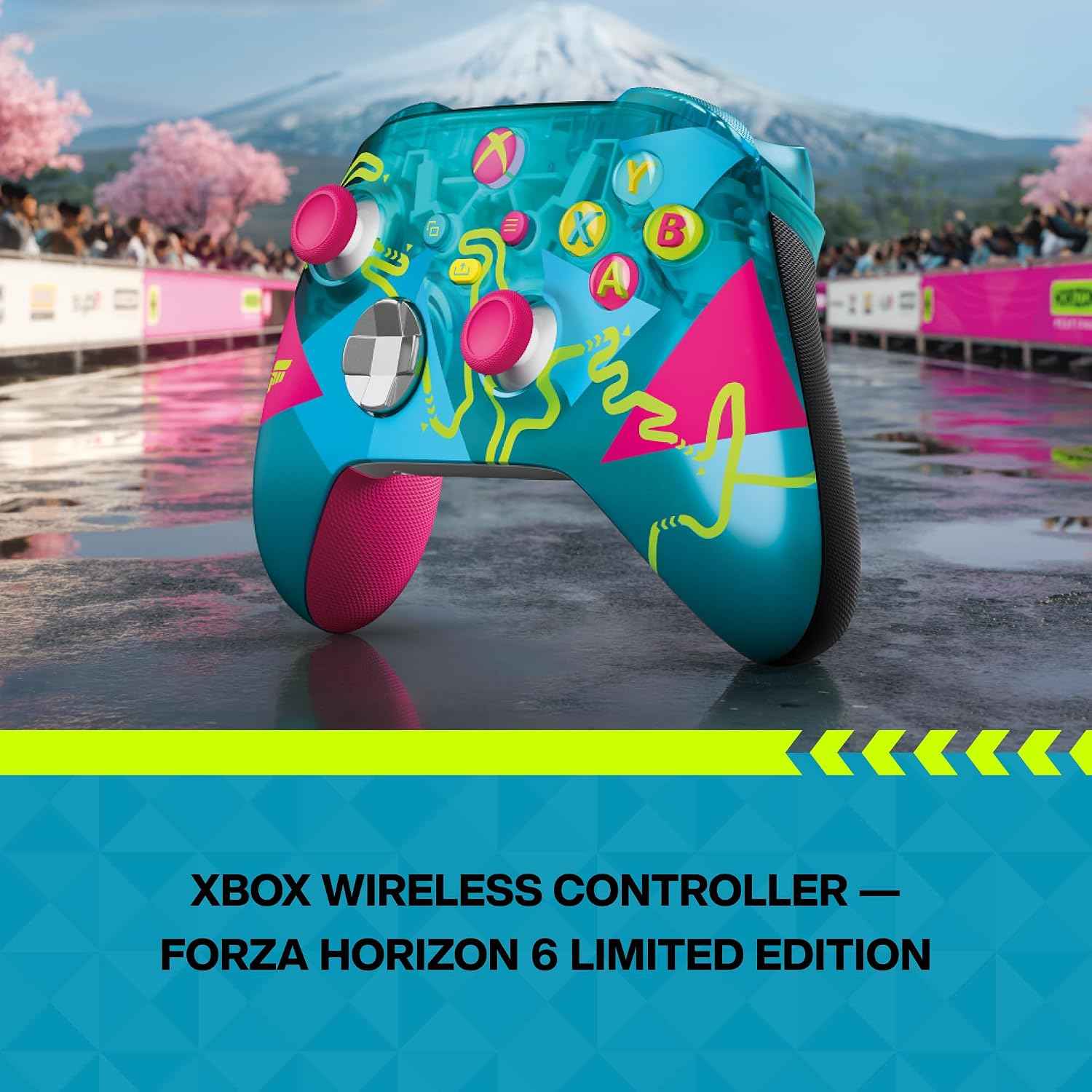 Xbox Wireless Gaming Controller | Forza Horizon 6 Limited Edition | Consoles, PCs, TVs, mobile, and more | Dynamic Lighting Effects | Wireless, Bluetooth, USB-C Connectivity