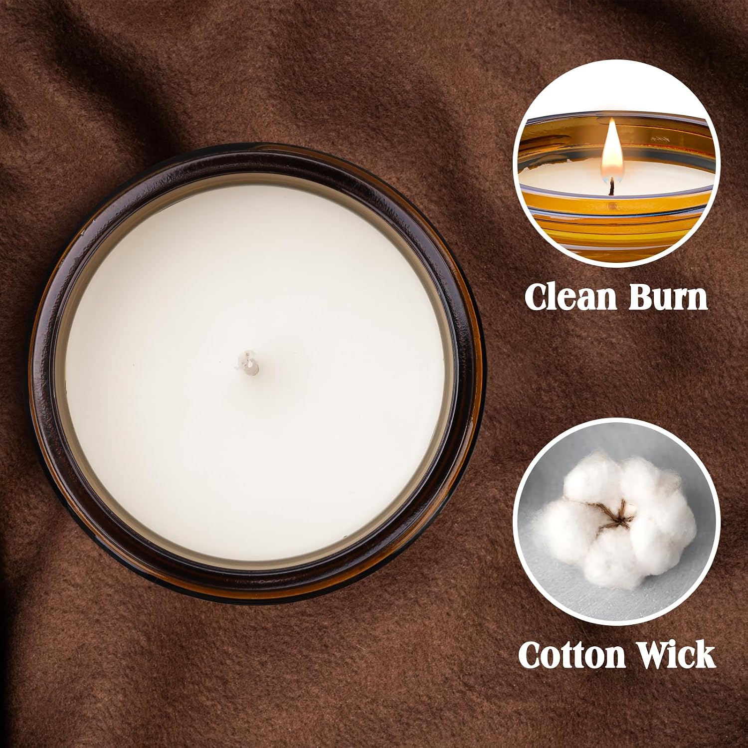 Homsolver 65th Birthday Decorations Gifts for Women Men, Happy 65th Birthday Candle Gift for Her Him, Funny 65 Years Old Ideas - Lavender Scented Candles