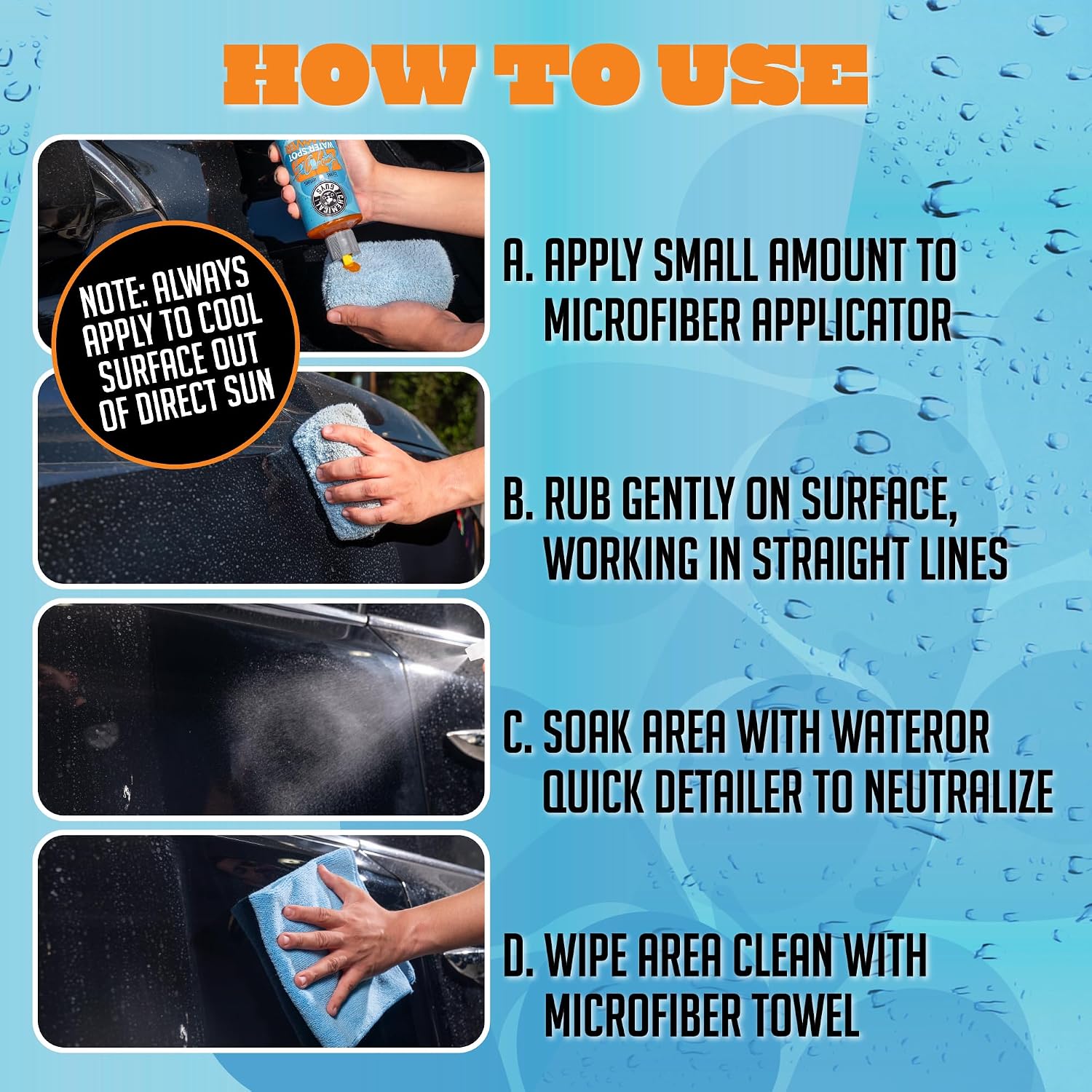 Chemical Guys, Heavy Duty Water Spot Remover Gel for Glass & Paint, 16 oz