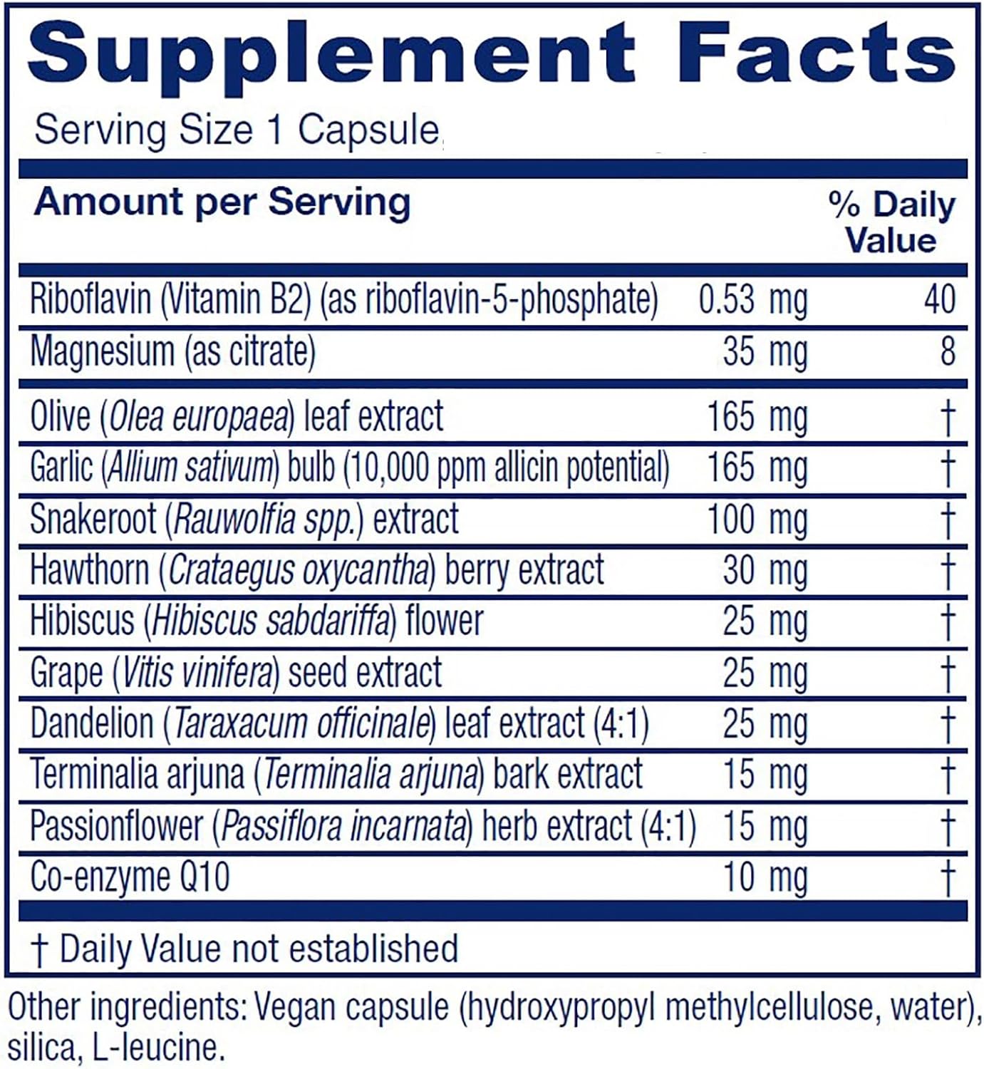 Vitanica Rauwolfia Extra, Snakeroot & Garlic, Vegan, 180 Capsules