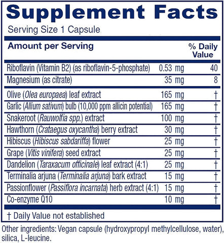 Vitanica Rauwolfia Extra, Snakeroot & Garlic, Vegan, 180 Capsules