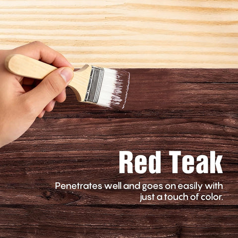 SENVEN Wood Stain, Red Teak Wood Stain, 1000ml/35oz Woods-Stain for Woods, Furniture, Cabinet, Fast Drying Woods-Stain, Non-Toxic Wood-Stains, Water Based Wood-Stains, Indoor Outdoor Woods Stains
