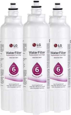 LG LT800P3 6-Month / 200 Gallon Replacement Refrigerator Water Filter, 3 Count (Pack of 1), White
