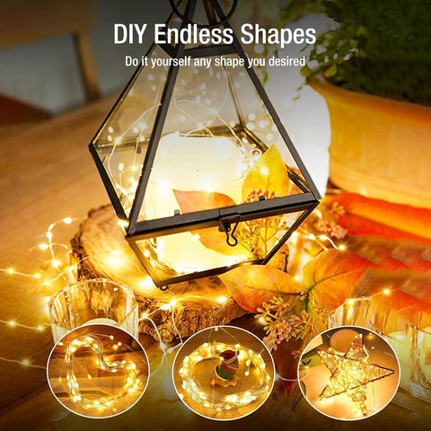 6 Pack Fairy Lights Battery Operated - 7ft 20 Led Twinkle Lights 3 Modes, Bulk Mini String Lights Waterproof for Mason Jars Vases DIY Party Wedding-Warm White & Cold White