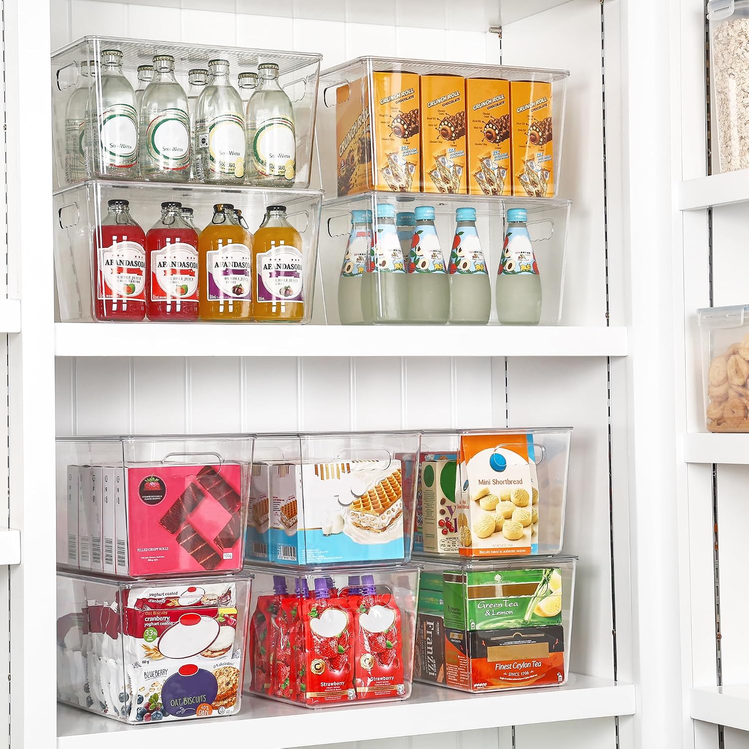 Vtopmart 16 Pack Clear Stackable Storage Bins with Lids, XLarge