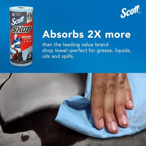 Scott Shop Towels Original, 55 Towels/Roll, 30 Rolls/Case