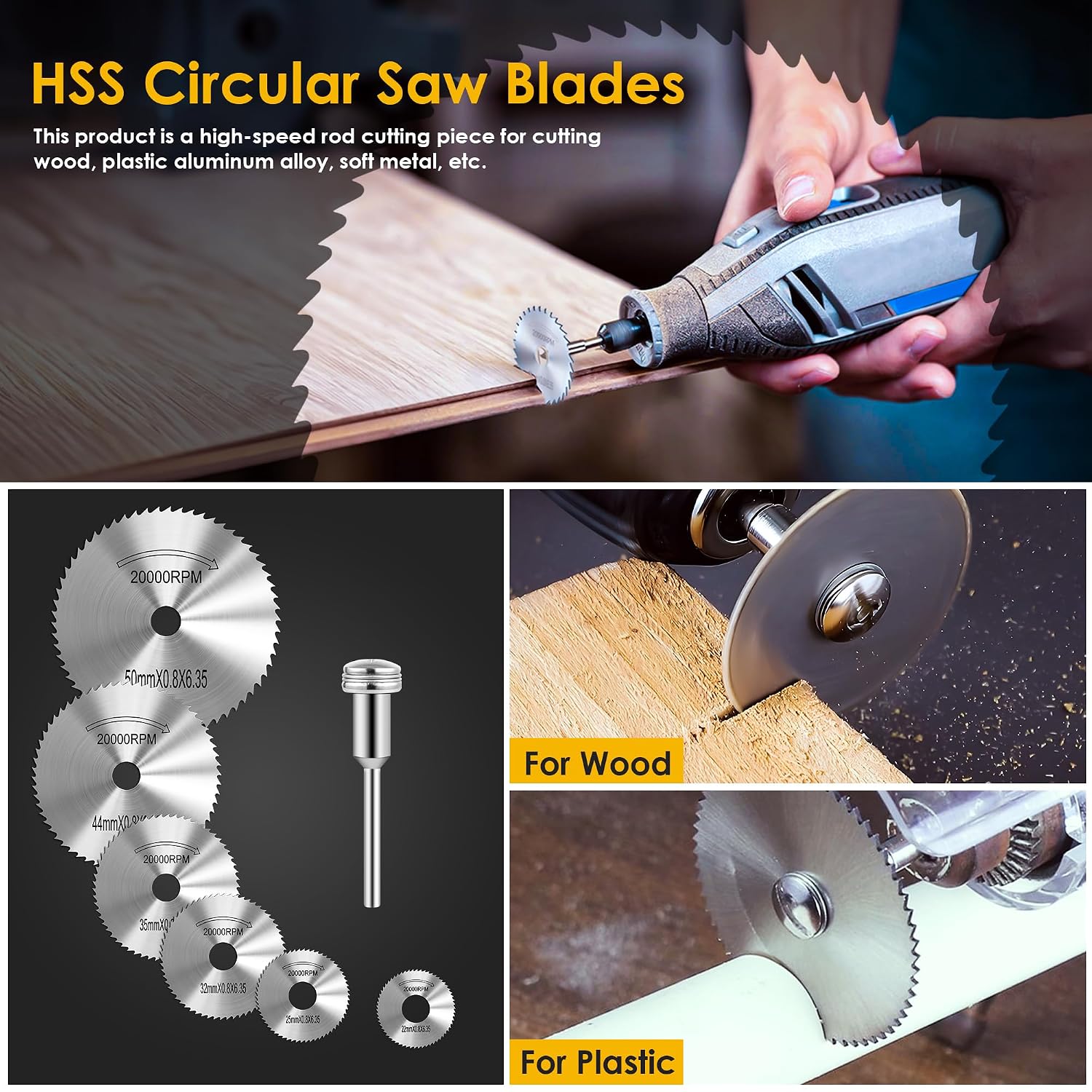 44 Pcs Cutting Wheel Set Compatible with Plastic for Rotary Tool