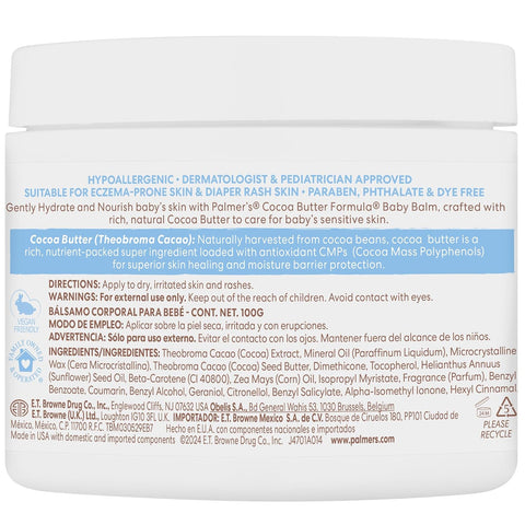 Palmer's Gentle Cocoa Butter Baby Balm, Hydrating Baby Cream (3.5 Oz)