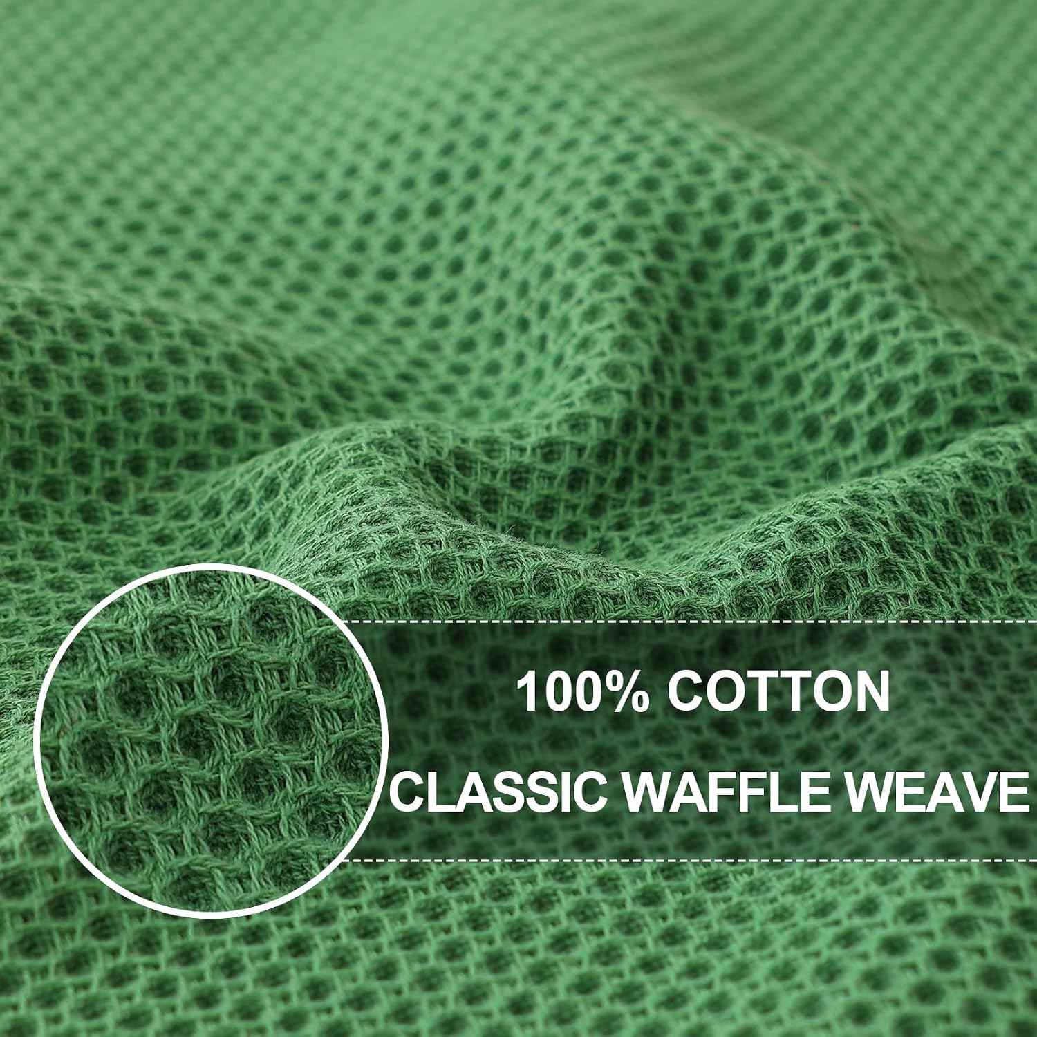 Homaxy 100% Cotton Oversized Waffle Weave Kitchen Towels 6-Pack