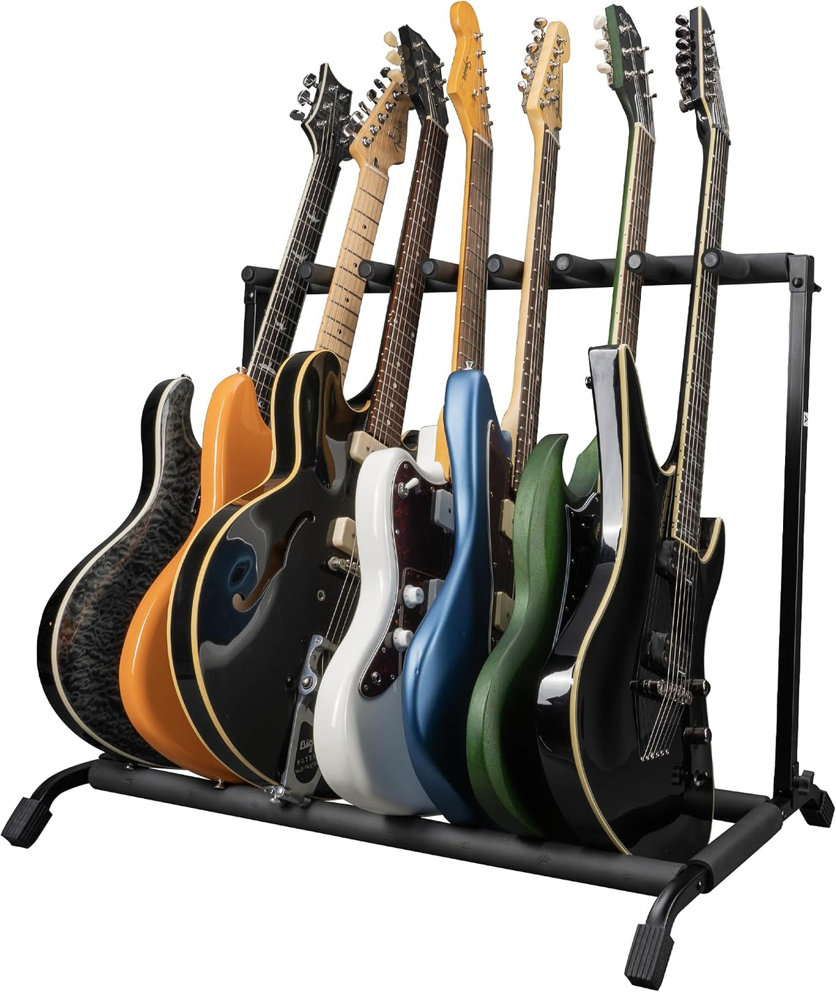 Gator Rok-It Collapsible Folding Guitar Rack Stand for 7 Guitars – Fits Acoustic, Electric, or Bass Guitars – Portable, Durable, Space-Saving Storage (RI-GTR-RACK7)