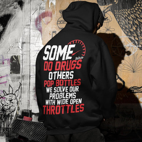 STYLN Long Sleeve Hooded Sweatshirt | Adult Unisex Automotive Enthusiasts Car Truck Bike Racing Funny Hoodie Sweatshirt