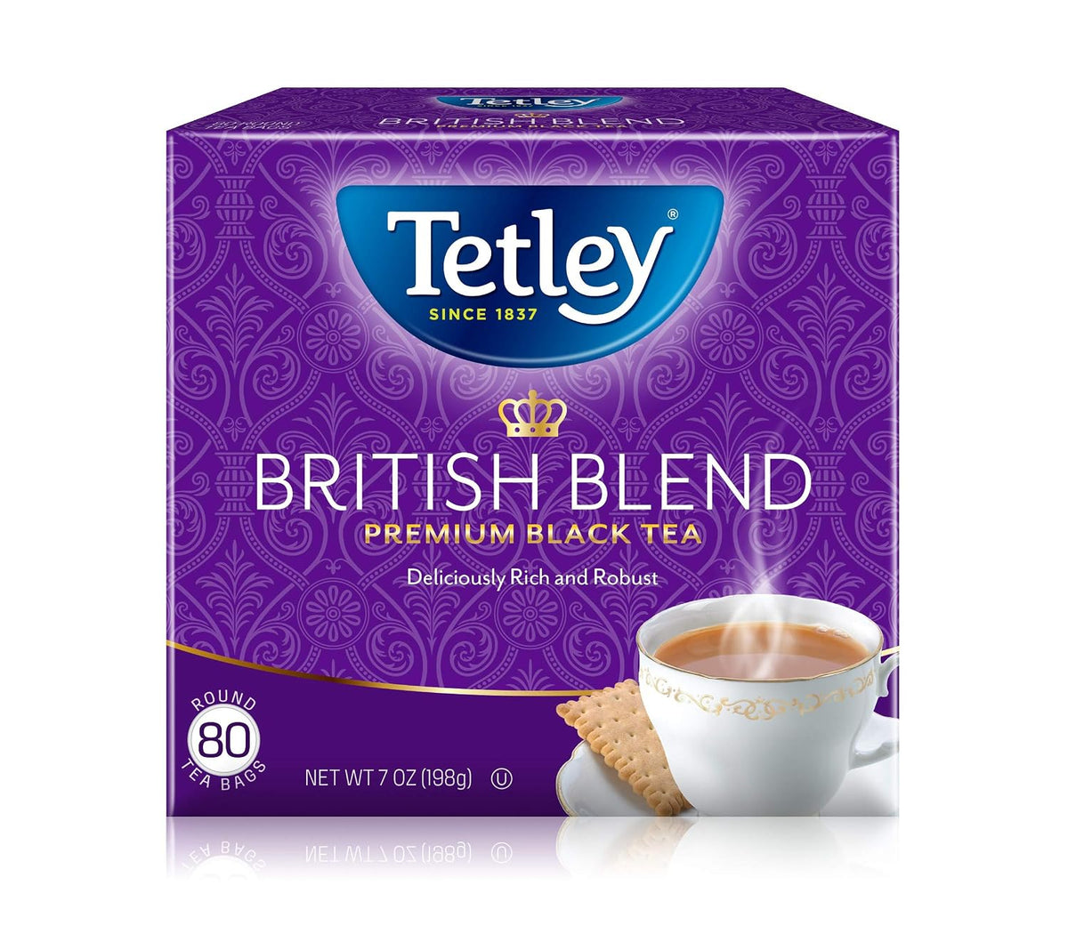 Tetley, British Blend Black Tea, 80 Count (Pack of 12), Hot or Iced, Rich & Robust Black Tea