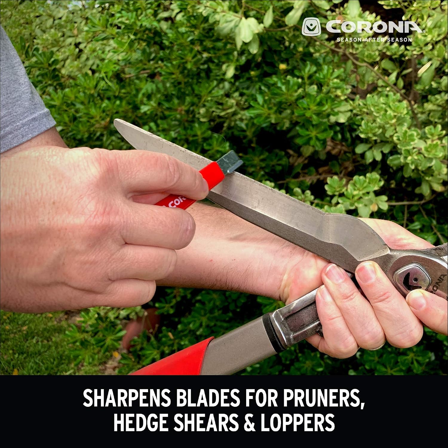 Corona Tools Handheld Garden Tool Sharpener– Blade Sharpener for Pruning Shears, Loppers, Hedge Clippers & More