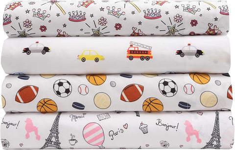 MALLARY BY MATTHEW Kids Super-Soft 100% Microfiber Print Sheet, Sports, Queen
