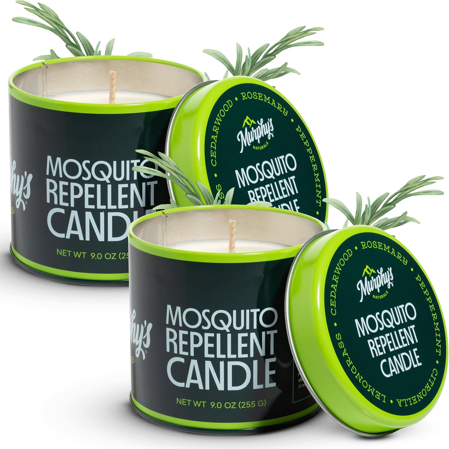 Murphy's Naturals Citronella Mosquito Repellent Candles, 9 oz (Pack of 2)