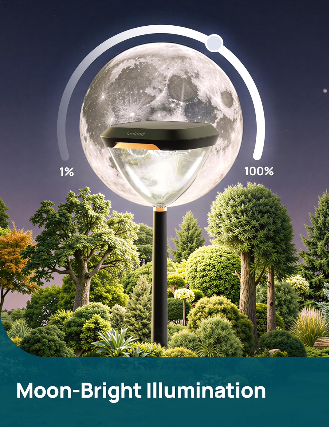 Linkind Smart Solar Pathway Lights SP6,Pattern Switch Solar Halloween Light