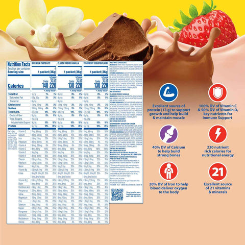 Carnation Breakfast Essentials Powder Drink Mix, Variety Pack, 1.26 Oz