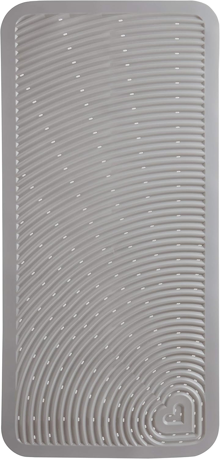 Munchkin Soft Spot Cushioned Non-Slip Baby Bath Mat, 36 x 17 Inch, Grey