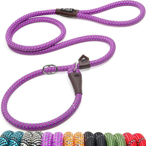 Fida Durable Slip Lead Dog Leash, 6 FT x 1/2" Dog Training Leash, Purple