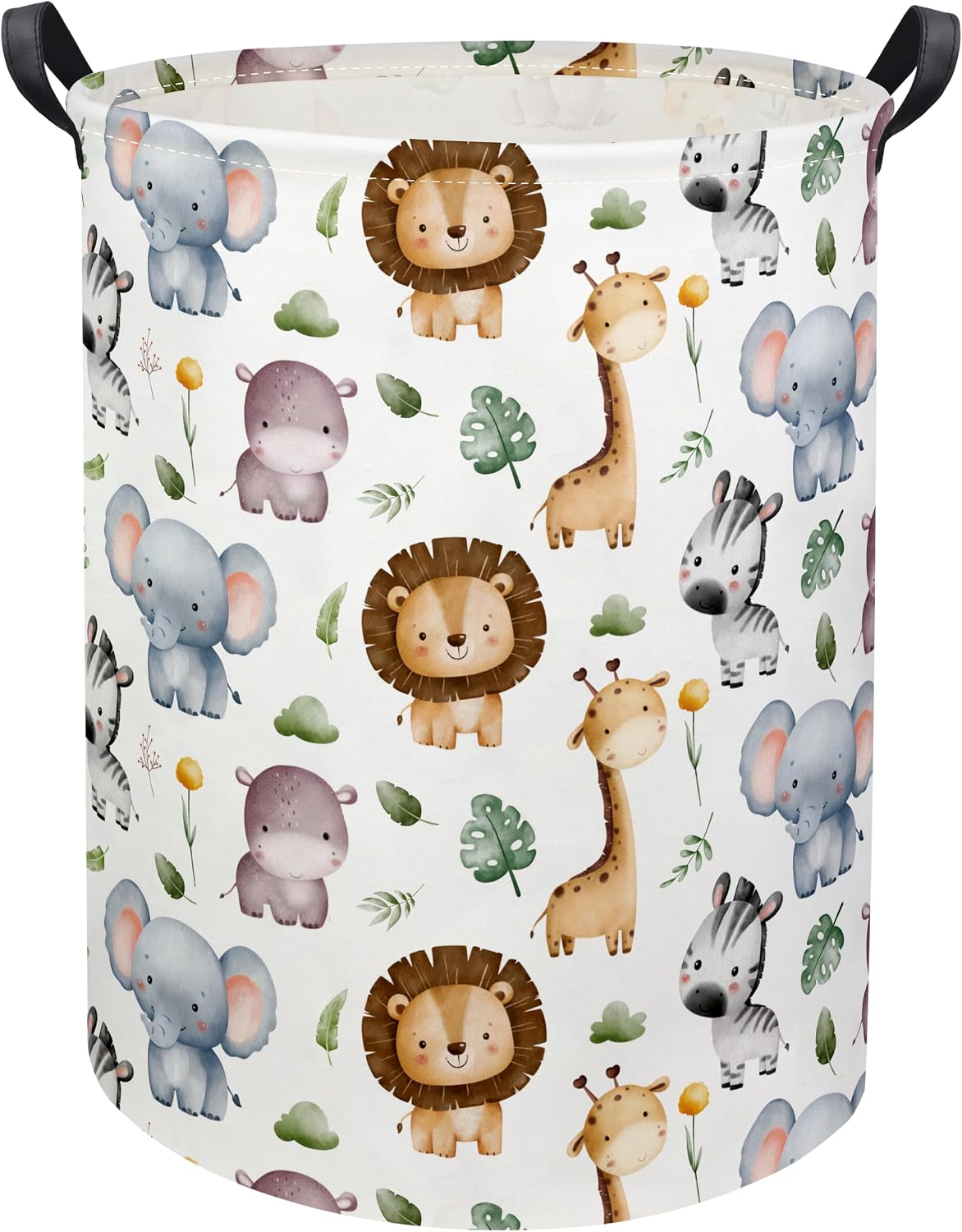 Baby Laundry Hamper Basket Baby Hamper for Nursery Boy and Girl Cute Storage Bin Organizer Animal Room Decor(Animal)